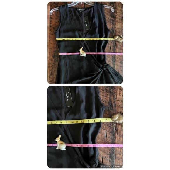 Lulu’s Meridian black wrap dress new with tags size small - Picture 9 of 12